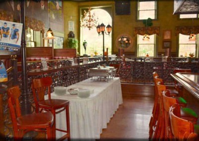 Party setup at the bar