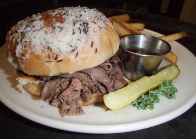 Beef on Weck sandwich