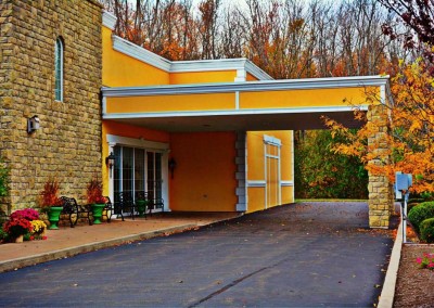 Covered banquet entrance
